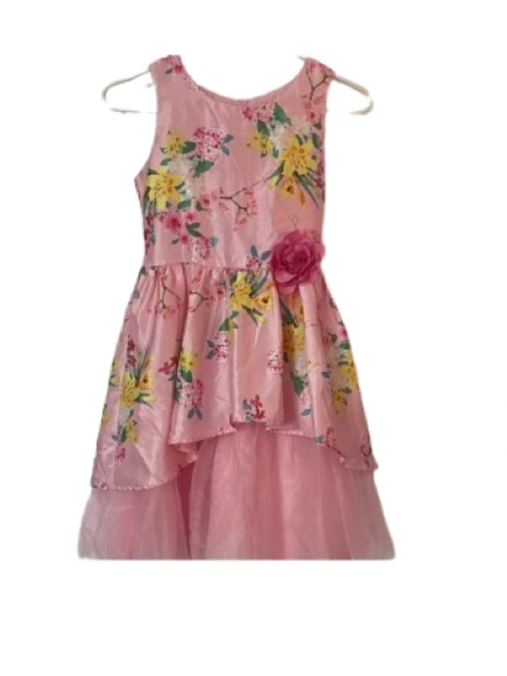 🎉Host Pick 🎉Wonder Nation Girls Pink Floral Shantung & Tulle Dress 
Size 12